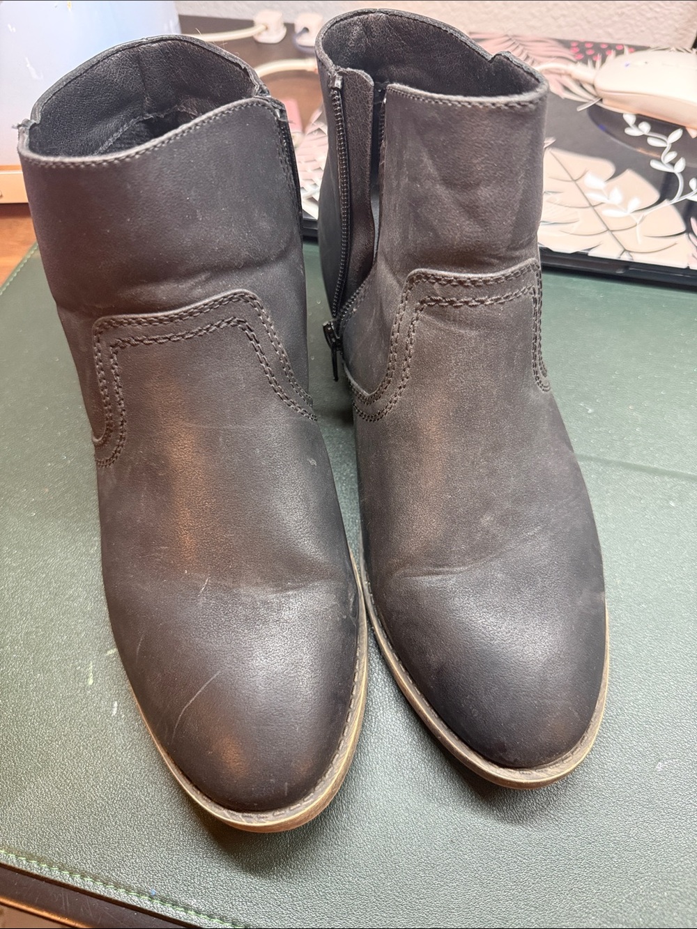 Maurices Black Ankle Booties with Side Zip